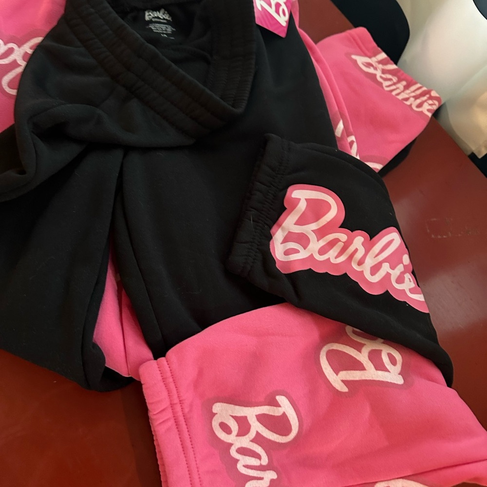 Barbie Black and Pink Logo Lounge Set